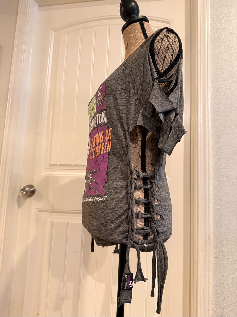 Jack Skellington Reworked Slashed Tee – Large - Picture 3 of 6